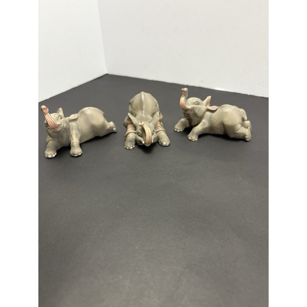 Summit Collection Little‎ Baby Elephants Posing Set of 3 Figurines